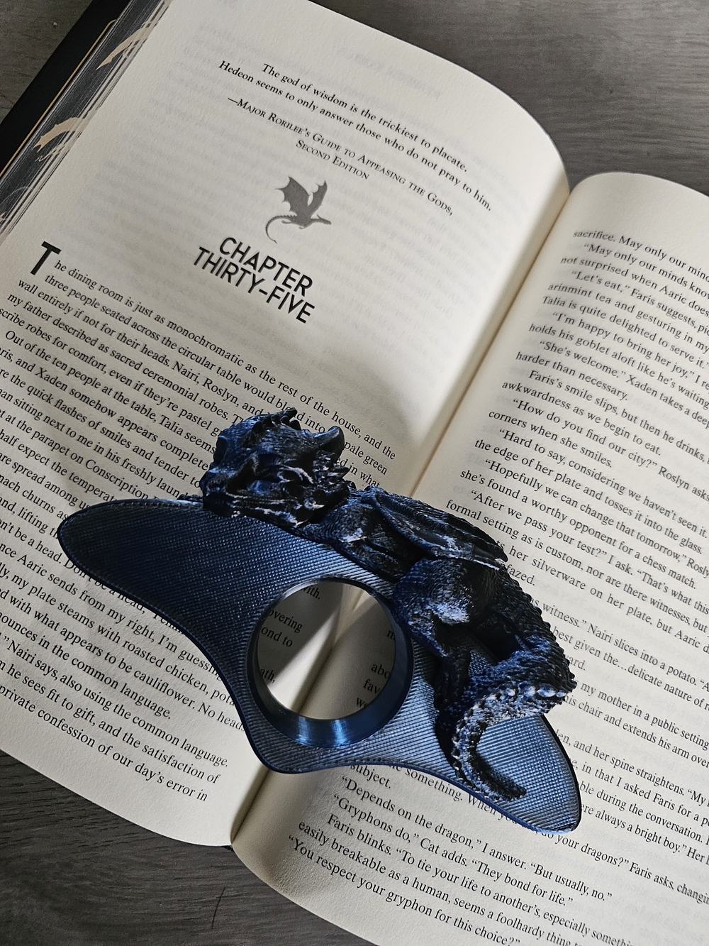 Men's Black Resin Dragon Statement Ring - Fashion Accessory